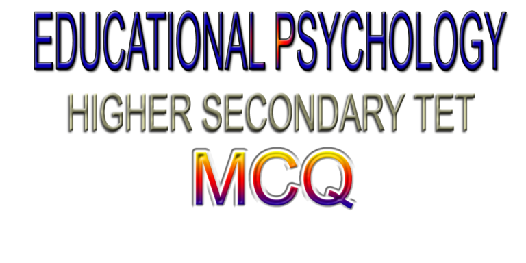 EDUCATIONAL PSYCHOLOGY MCQ