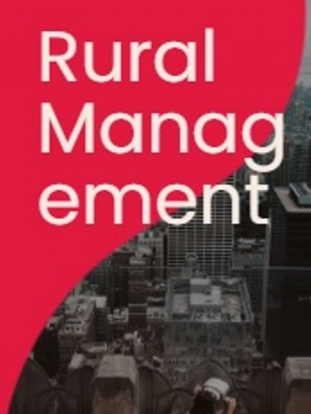 Rural Management as a Career