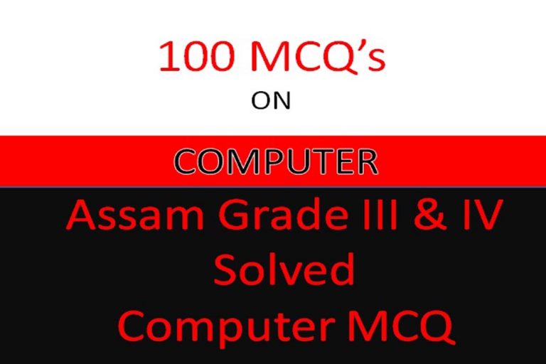 Assam Grade III Computer MCQ
